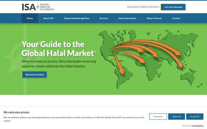 Screenshot of isahalal.com