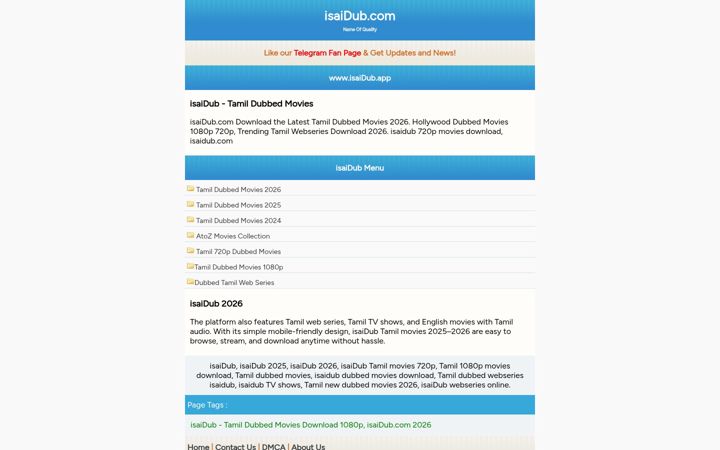 Screenshot of isaidub.app