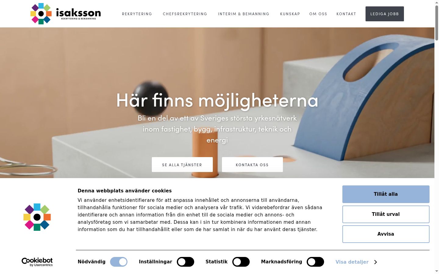 Kuvakaappaus suostumusbannerista, joka näytettiin ennen mitään vuorovaikutusta