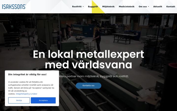 Screenshot of isakssons.com