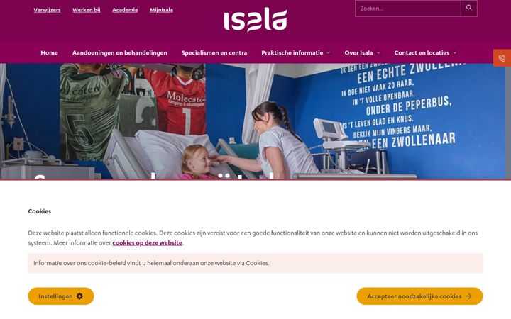 Screenshot of isala.nl
