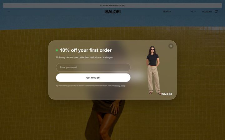 Screenshot of isalori.com