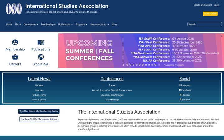 Screenshot of isanet.org