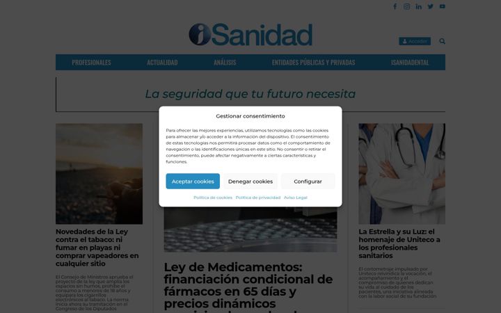 Screenshot of isanidad.com