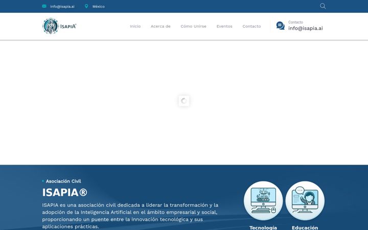 Screenshot of isapia.org