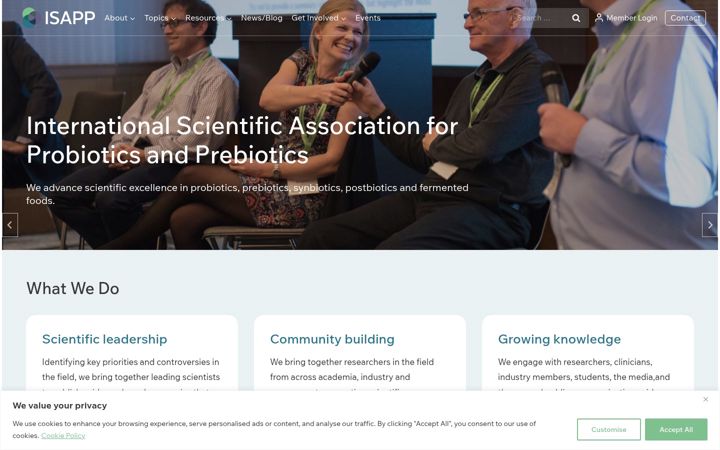Screenshot of isappscience.org
