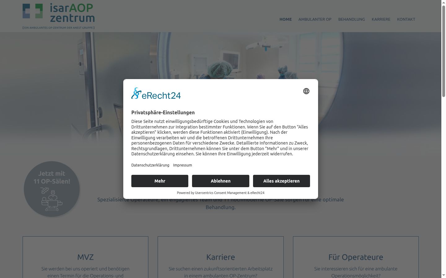 Screenshot tal-banner tal-kunsens muri qabel kwalunkwe interazzjoni
