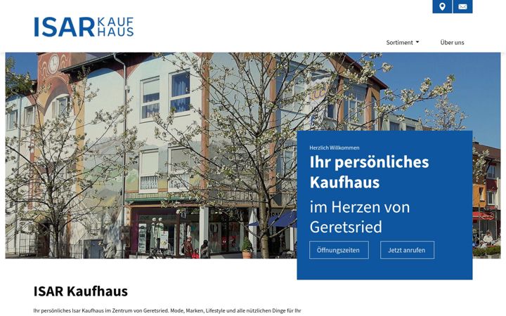 Screenshot of isarkaufhaus.de
