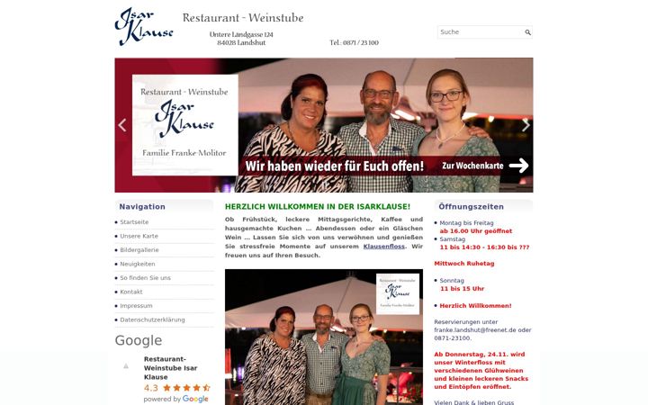 Screenshot of isarklause.de