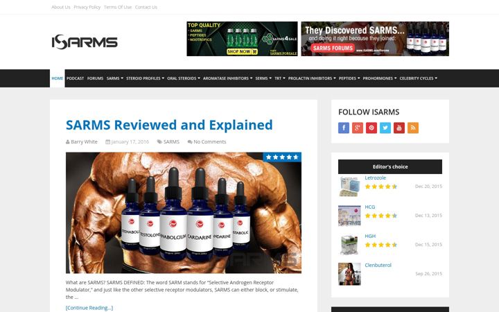 Screenshot of isarms.com