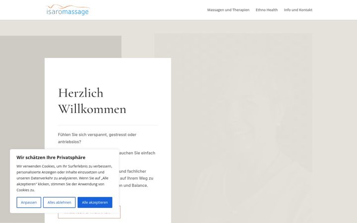 Screenshot of isaromassage.ch