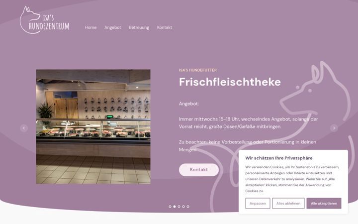 Screenshot of isas-hundezentrum.de