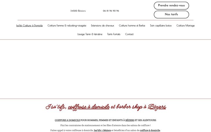 Screenshot of isatifs-coiffure-34.fr