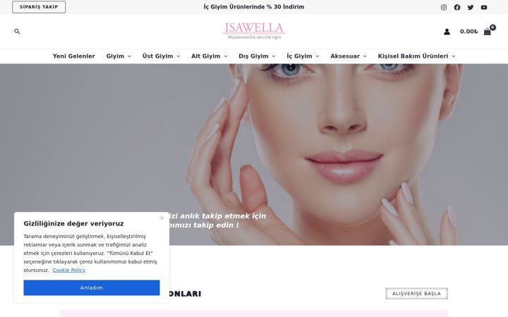 Screenshot of isawella.com