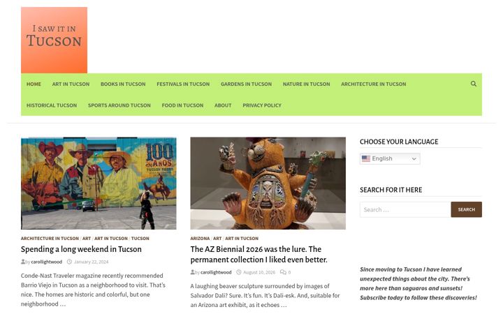 Screenshot of isawitintucson.com