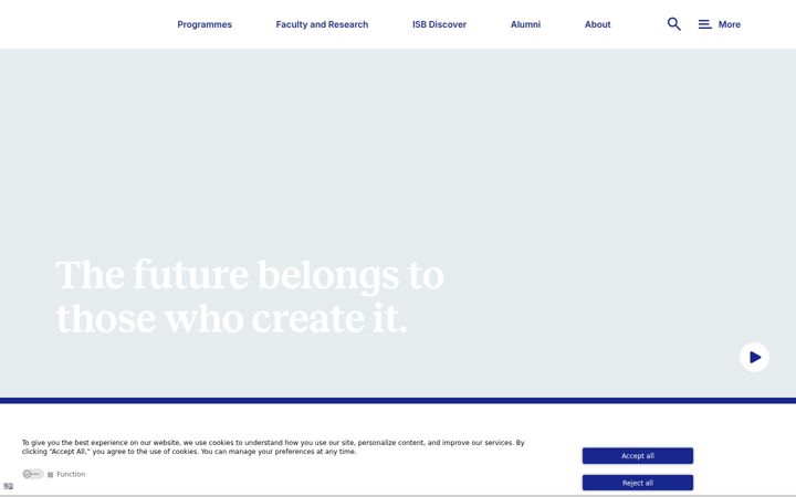 Screenshot of isb.edu