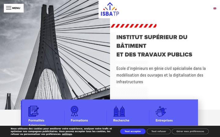 Screenshot of isba.fr