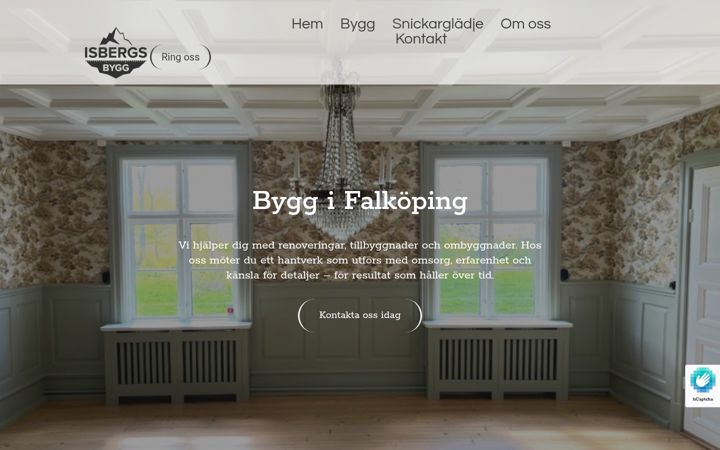 Snimka zaslona za isbergsbygg.se