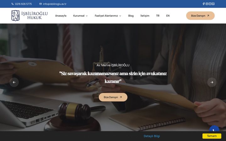 Screenshot of isbiliroglu.av.tr