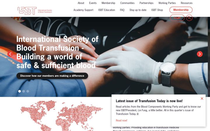 Screenshot of isbtweb.org