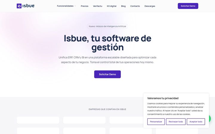 Screenshot di isbue.io