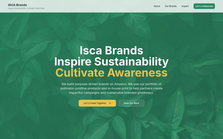 Screenshot of iscabrands.com