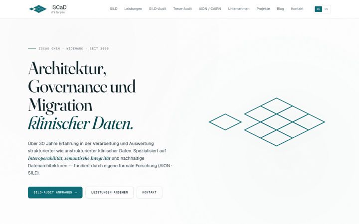 Screenshot of iscad-it.de