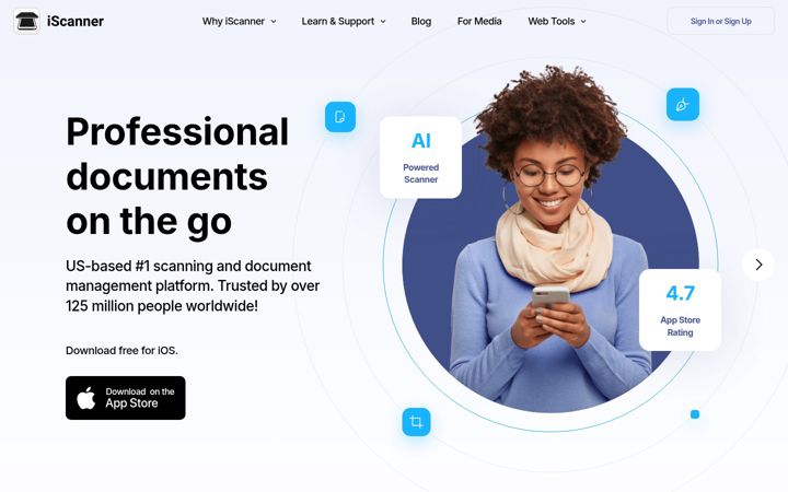 Zrzut ekranu iscannerapp.com