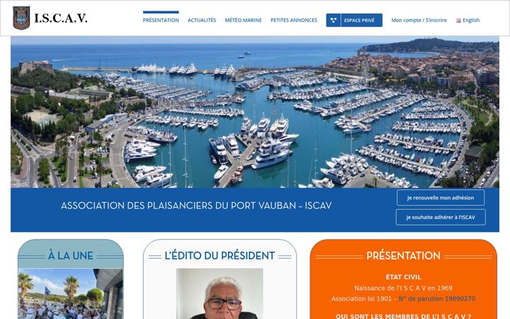 Screenshot of iscav.org