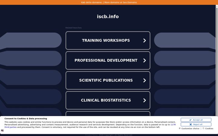 Screenshot of iscb.info