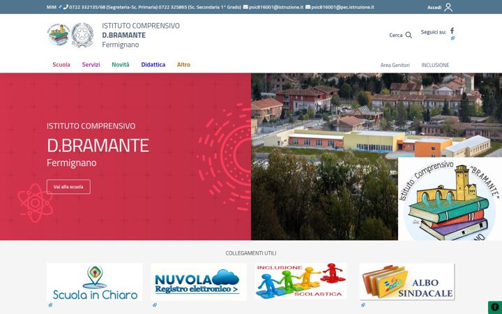 Screenshot of iscbramantefermignano.edu.it