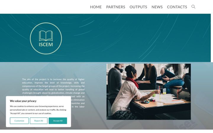 Screenshot of iscem.eu