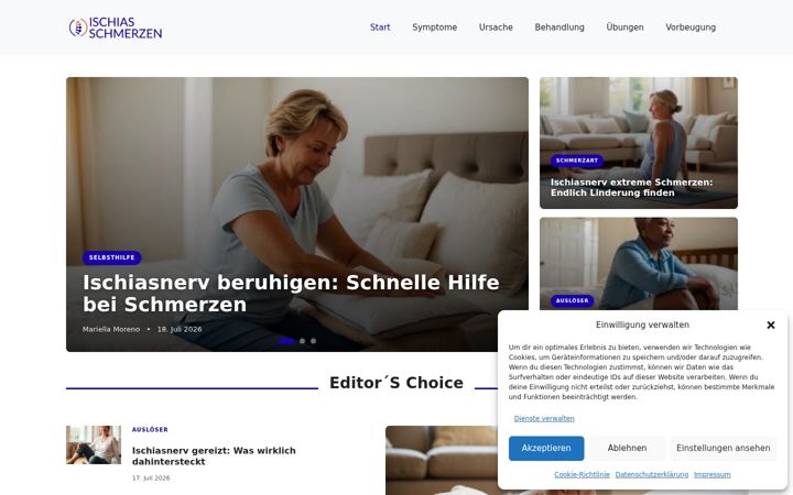 Screenshot of ischias-schmerzen.org