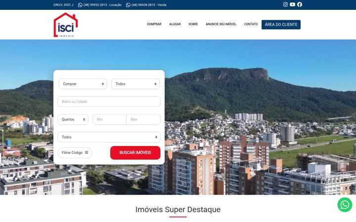 Screenshot of isciimoveis.com.br