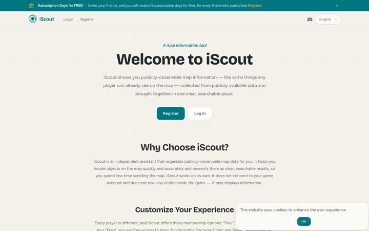 Screenshot of iscout.club