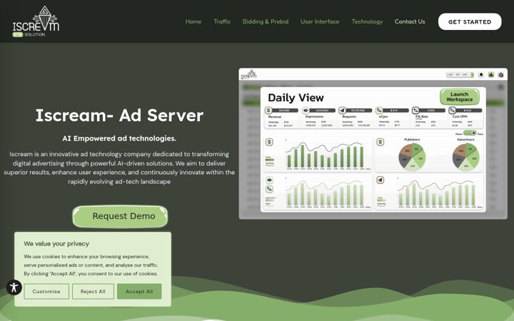 Screenshot di iscream.io