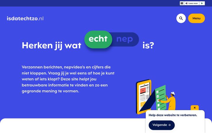 Screenshot of isdatechtzo.nl