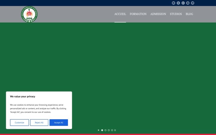 Screenshot of isdblome.com