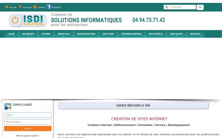 Screenshot of isdi-creation.fr