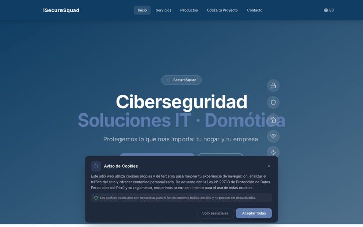 Screenshot of isecuresquad.com