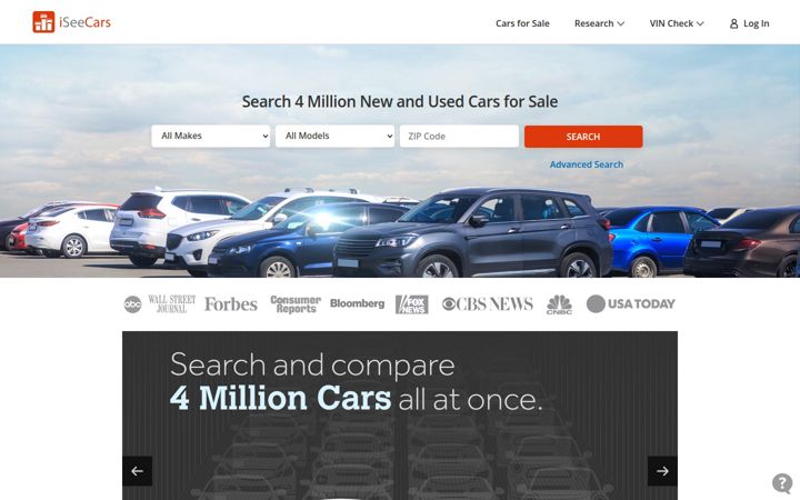 Screenshot of iseecars.com