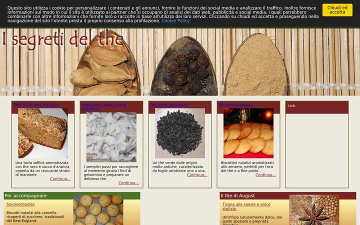 Screenshot of isegretidelthe.it