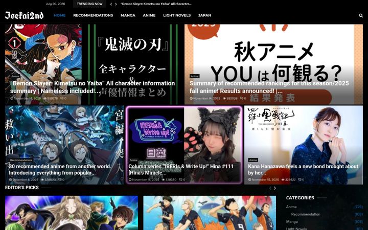 Screenshot of isekai2nd.com
