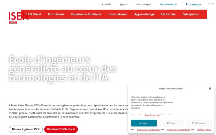 Screenshot of isen-ouest.fr