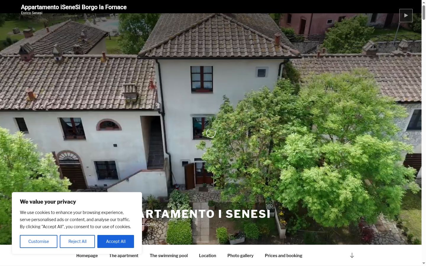 Screenshot του banner συγκατάθεσης που εμφανίστηκε πριν από οποιαδήποτε αλληλεπίδραση