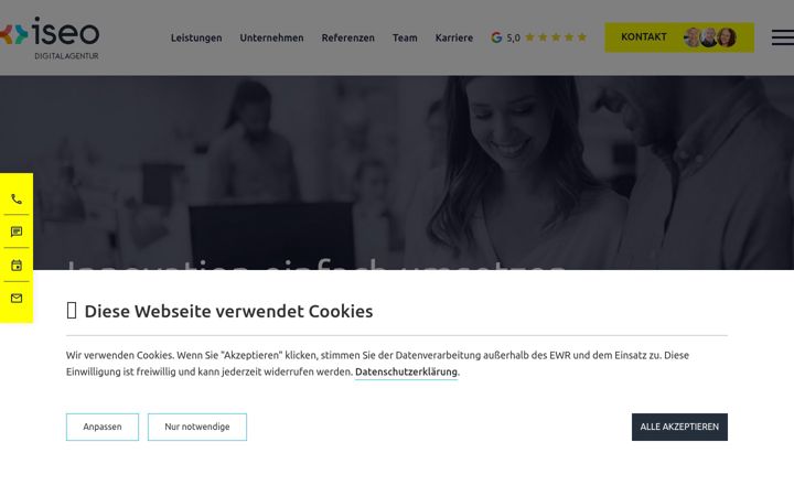 Screenshot of iseo.de