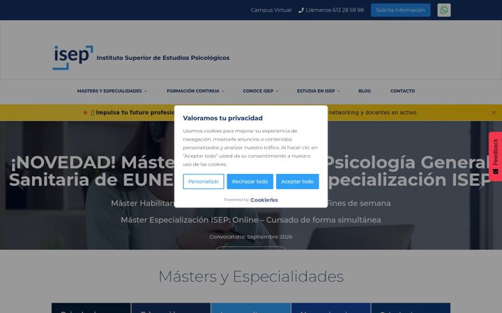 Screenshot of isep.es