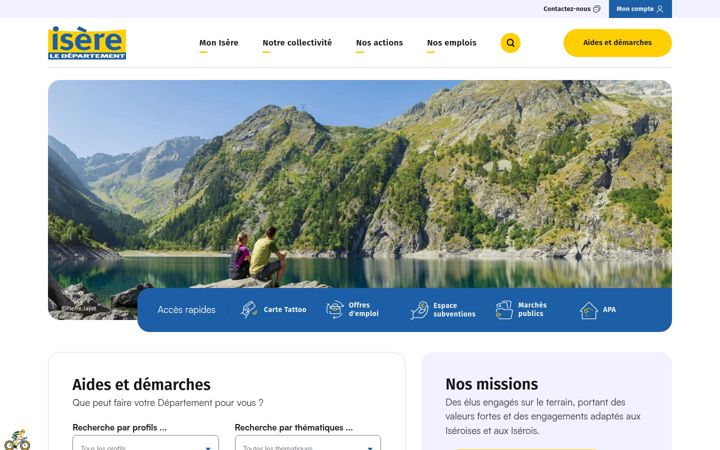 Screenshot of isere.fr