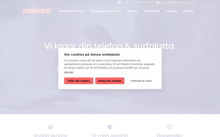 Screenshot of iservicesverige.se