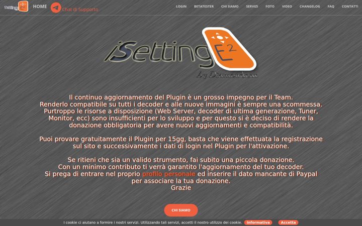 Screenshot of isettinge2.com